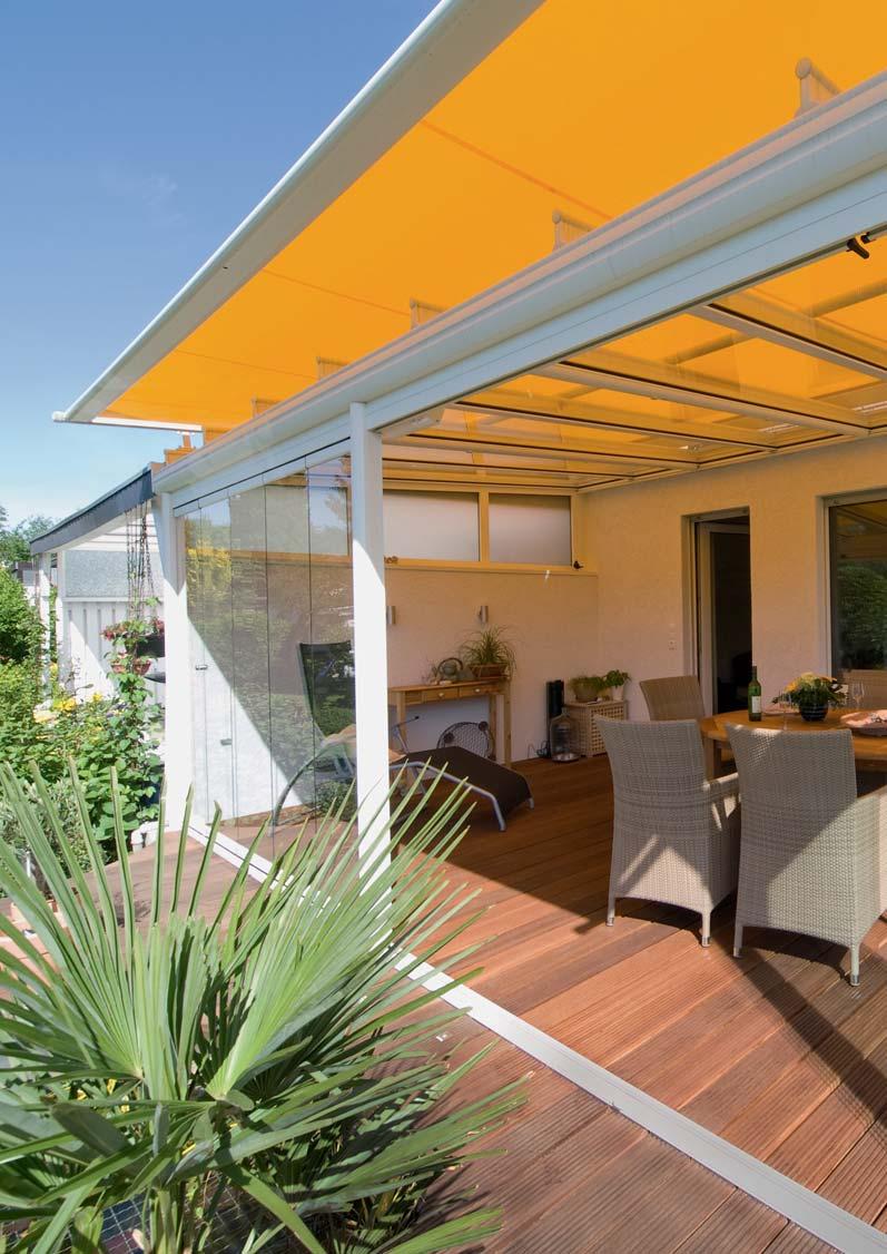 weinor conservatory awnings 1030 and 2030 Design Contents Product highlights 4 Awning fabrics 9 Frame colours 9 Remote control 10 Automatic weather system 10 Cross-sections 12 Tensioning system 13