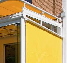 Vertical sun protection VertiTex/conservatory awning 2020 bend system Vertical awning as an upright complement conservatory awning 1030 and 2030 Design The weinor VertiTex is the optimum vertical sun