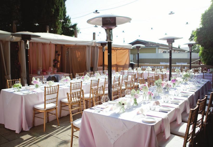 Outdoor Event Space Options Courtyard Patio Full courtyard with fireplace lounge and fig tree courtyard: 160 seated / 170 reception or 100 seated dinner & reception Our inviting stone courtyard is