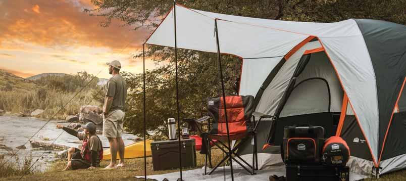 Earn R00 Camp Dome 45 Tent Sleeps 4 Water column: 000 mm Packed weight: 6.