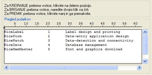 Določevanje podatkovnega tipa 2. Za izbrano tekstovno podatkovno zbirko določite tip podatkov. Polja so razporejena navpično zato izberite možnost Stalno 3. Kliknite gumb Naprej. 4.