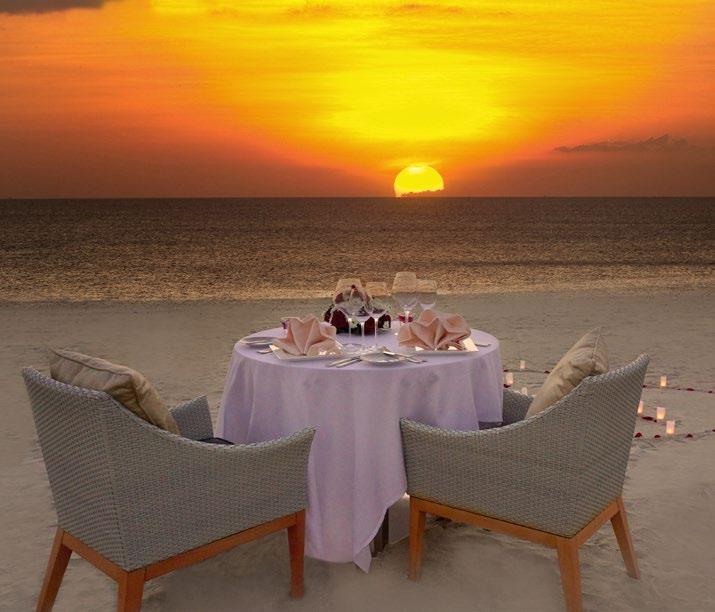 DINING EXPERIENCES PRIVATE BEACH DINING EXPERIENCE Palm Avenue Available on request Under the sparkling skies of Dubai, the private beach dinner experience is the perfect start to an unforgettable