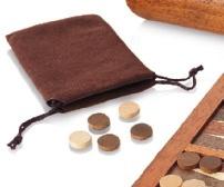 Wood. Chess, backgammon, cribbage, cards, domino and dices in