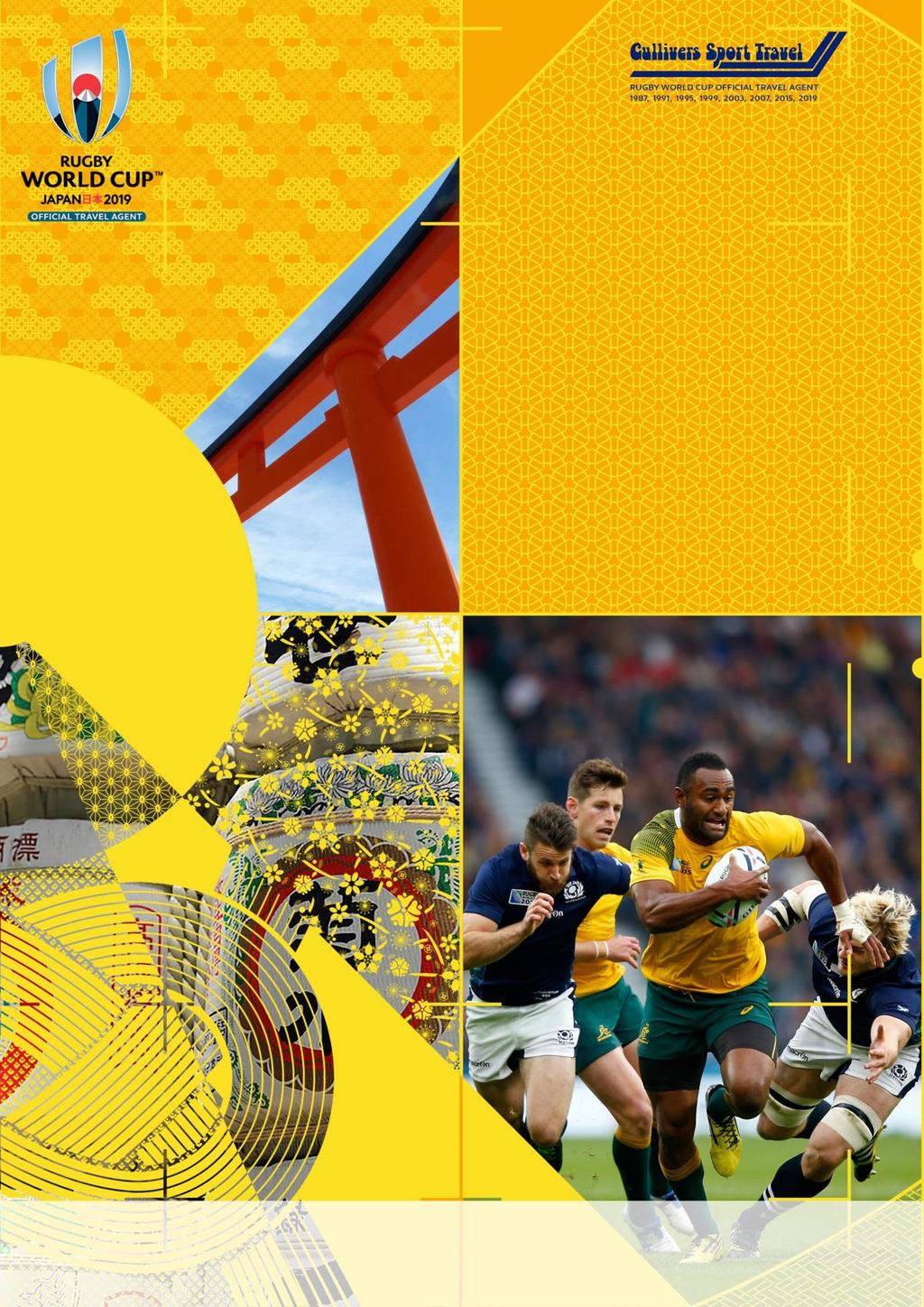 RUGBY WORLD CUP 2019 The Japan Culinary Experience with Adam Liaw Pools Tour 19 SEP 01 OCT FEATURED MATCHES NZ v Sth Africa International Stadium Yokohama Ireland v Scotland International Stadium