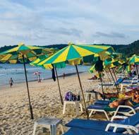PATONG BEACH 15 kilometres northwest of Phuket town TAT Phuket Office +66 7621 2213, +66 7621 1036 +66 7621 3582 www.tourismthailand.org/phuket tatphket@tat.or.th 7 53 24 N, 98 17 24 E Patong is generally regarded as the most lively and colourful beach in Phuket.