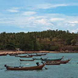 Restaurants line the beach and offer a great variety of seafood dishes. Rawai is known as the home of the sea gypsies.