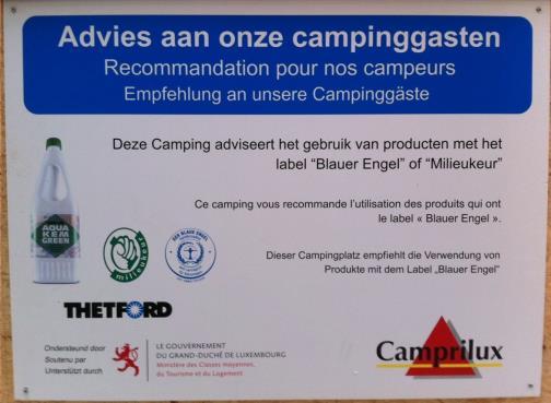 Camprilux pro-active work Already in 2004, Camprilux made signs for all its members to be placed next to the