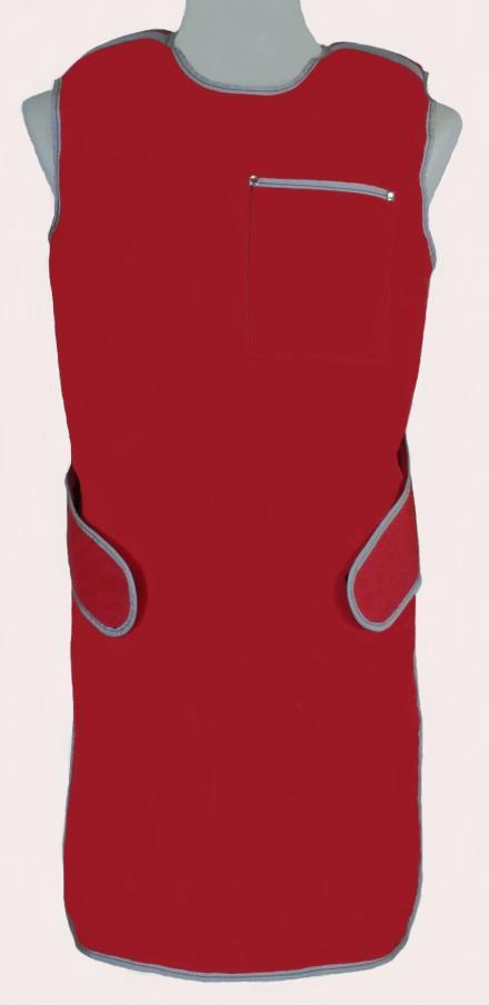 #9004 Zeus Our most popular single sided apron is easy on and off and has comfort to spare. Criss-crossing in back to hook and loop front tabs, this apron is a breeze to wear.