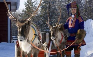 SAMI REINDEER FARM & SLEIGH RIDE DURATION: 2:00-2:30 HOURS, TOTAL LENGTH OF THE VISIT Meet the traditional Sami farmers who will tell you about the reindeer, the Sami and teach you how to throw