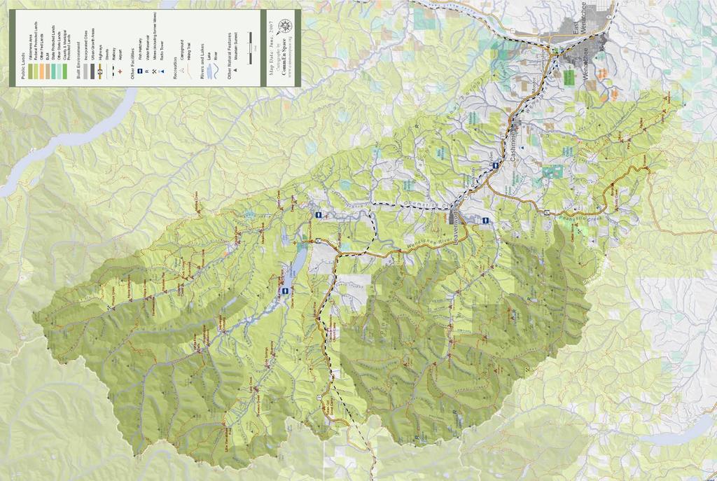 Map 1.1 Wenatchee Watershed Land Ownership Map 1.1 Wenatchee Watershed Land Ownership The Wenatchee watershed lies in the heart of Washington state in Chelan County.