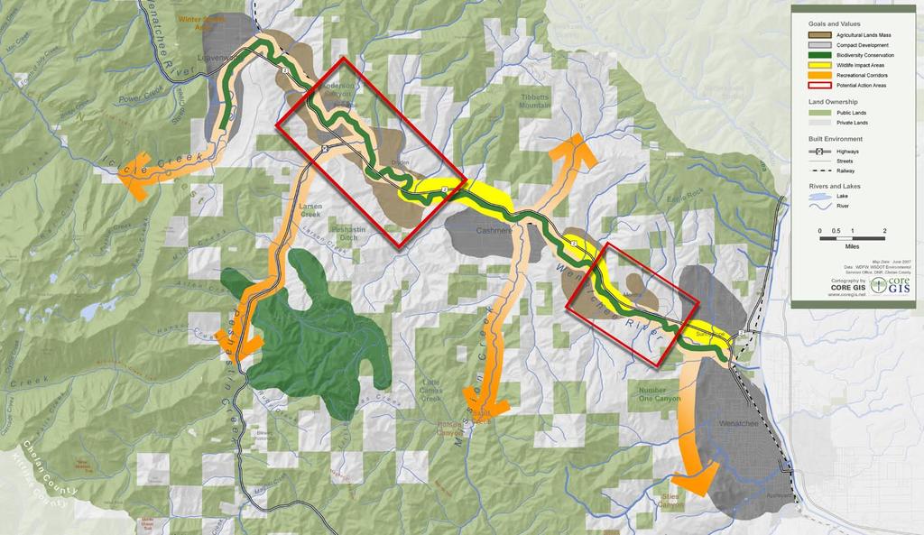 Map 5.1 Wenatchee Watershed Vision Summary: A Balanced Landscape Map 5.
