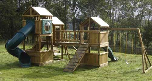 Price as shown 8941 A Mountain clubhouse and a Jungle linked by a bridge plus cargo net, rock wall, gangplank, firepole, bottom clubhouse and three slides super slide, enclosed spiral and standard