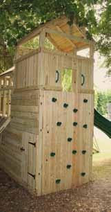 G B R Y 195 Rock wall Angled timber wall with ten green