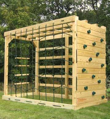 climbing activity base package features full length net and ladder walls, a