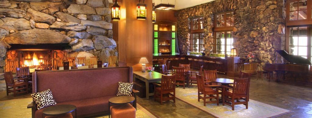 ENTERTAINING THE GREAT HALL BAR This iconic bar is a magnificent place to soak up the history and tradition of The Omni Grove Park Inn and boasts an impressive beverage menu led by signature