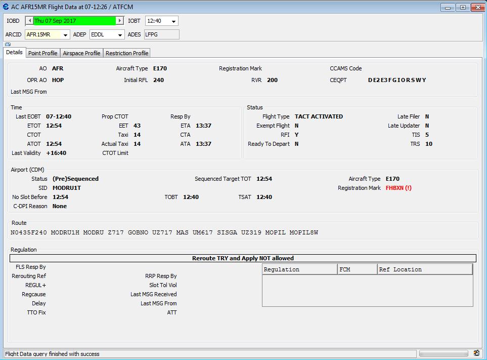 3.2.2. NMOC CHMI Flight Data Details on the Airport CDM data exchange are given for selected flights out