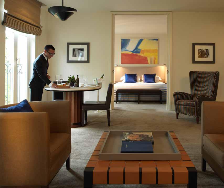 SUITES In-suite check-in Personalised Concierge services during your stay Complimentary In Room Bar with non-alcoholic beverages and beer Complimentary breakfast in your suite or in