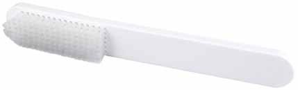 Rigid Shaft Cleaning Brushes Rigid stainless steel shafts Protective, acrylic ball tip 16" length White, anti-microbial*, medical-grade,