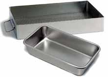 Basins, Bowls, Cups, Pans and Trays Non-corrosive surgical stainless steel