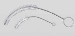 3/pkg Tracheostomy Cleaning Brushes Order # 45-205 Large brush for trach tube sizes 6-12. 3 3/4 long x 1/2 diameter nylon bristle with overall length 8.