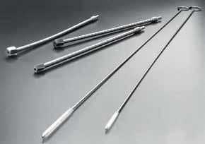 Bone Reamer Cleaning Brushes 31 inch stainless steel rod to push debris out Reusable Nylon bristles Order # 45-444 3mm 3/pkg
