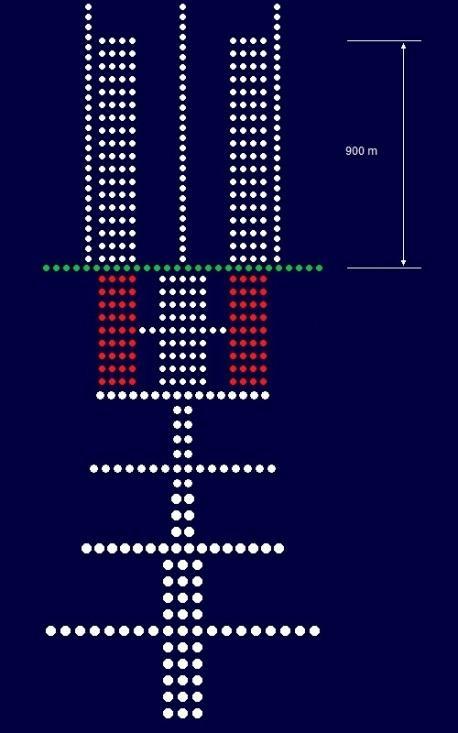 3.9. Rapid Exit Taxiway Indicator Lights (RETIL) Rapid exit taxiway indicator lights consist of six yellow lights in a three/two/one configuration, spaced