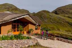 Moderate Mountain pass at an elevation of 4,219m./13,838ft. OVERNIGHT Huacahuasi Lodge (el.