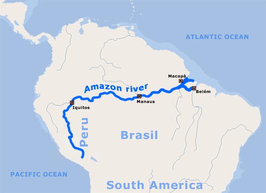 Rivers of the Atlantic South American Region: The Amazon River The Amazon River World s largest river system Flows eastward across