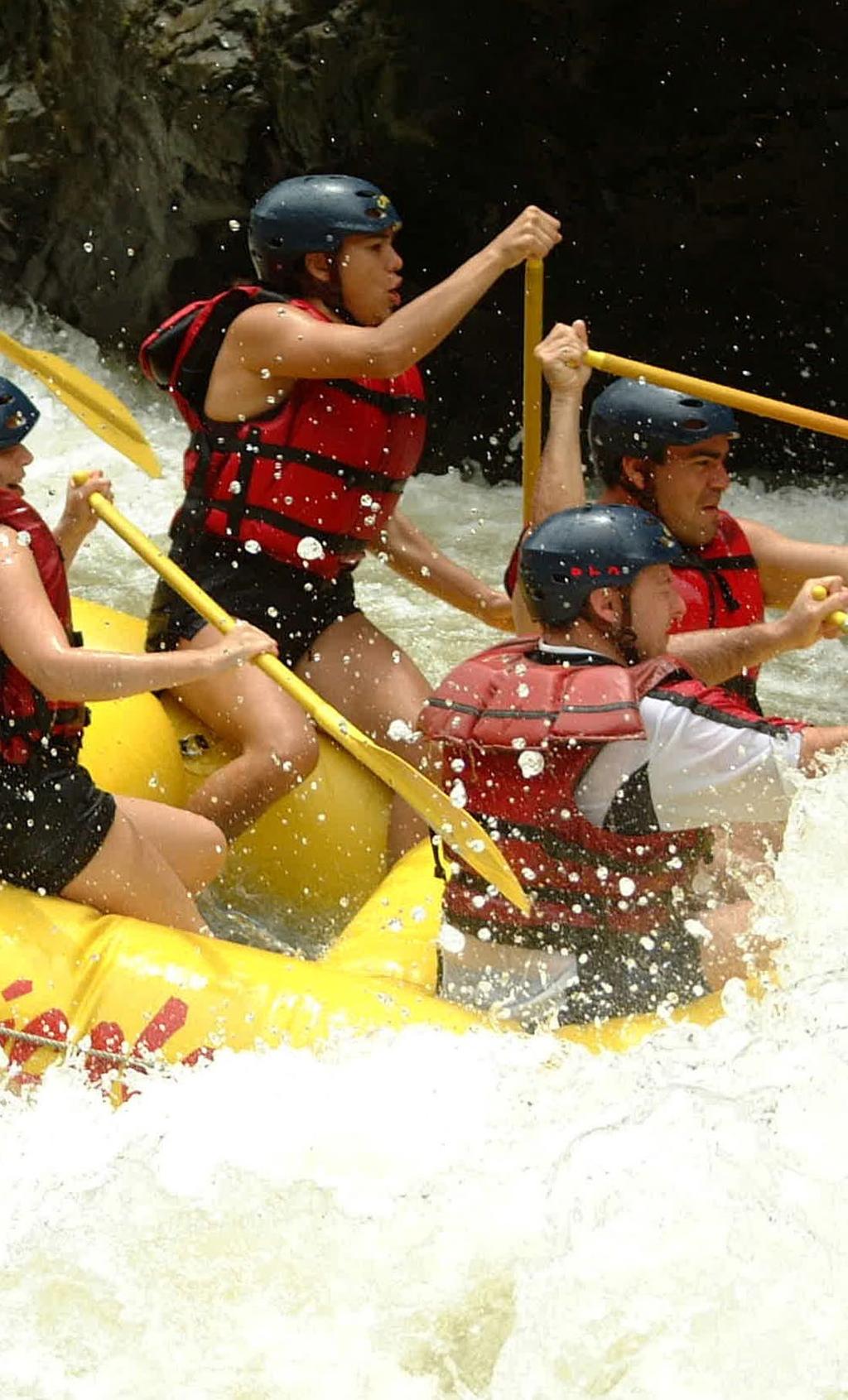 The challenge is to enjoy rafting the wild Class III and IV rapids of the Pacuare, a river that ranks among the top ones in the world.