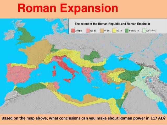 Rulers of the Mediterranean World Like other ancient powers, the Romans followed a policy of imperialism, or establishing control over foreign lands and peoples While Rome