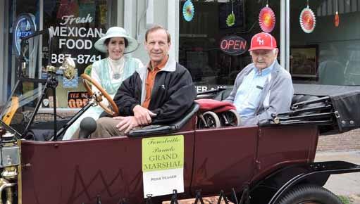 Forestville s very small but well attended parade featured the Grand Marshal, Ross Yeager, who turned 100 years old on March 29th.