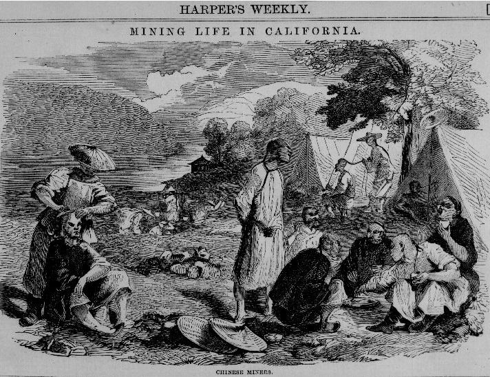 Along with gold seekers from around the world, Chinese prospectors arrived in California soon after the discovery.