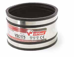 Standard couplings (VSC) Sales Order Hotline 0800 334 5547 Primarily used in sewers, drains and other low and non-pressurised applications, VIPSeal standard couplings join pipes of virtually any
