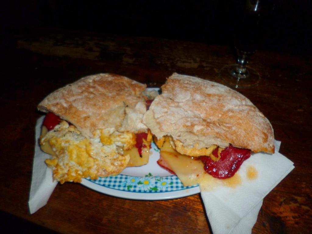 My bocadillo. During my camino, I never ate so delicious a bocadillo. I have a picture of it.
