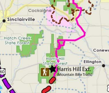 Towns of Gerry, Cherry Creek, and Villenova as well as the Village of Cherry Creek. Continue development of the Harris Hill Ext. mountain bike trails.