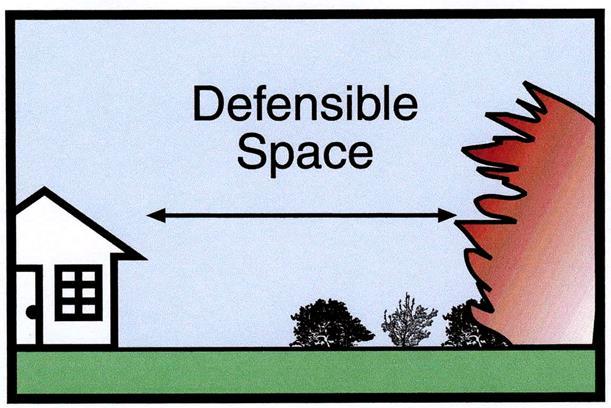 Defensible Space; What Is It? Defensible space may also aid firefighters by providing a less dangerous area from which to defend a structure.