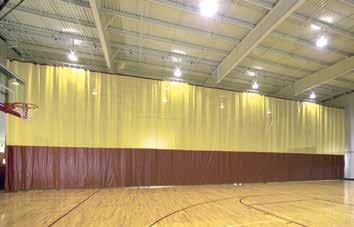 divider curtain vinyl and divider curtain mesh are certified by GREENGUARD to meet the requirements for GREENGUARD Gold Certification, the most stringent and strictest off-gassing standards.