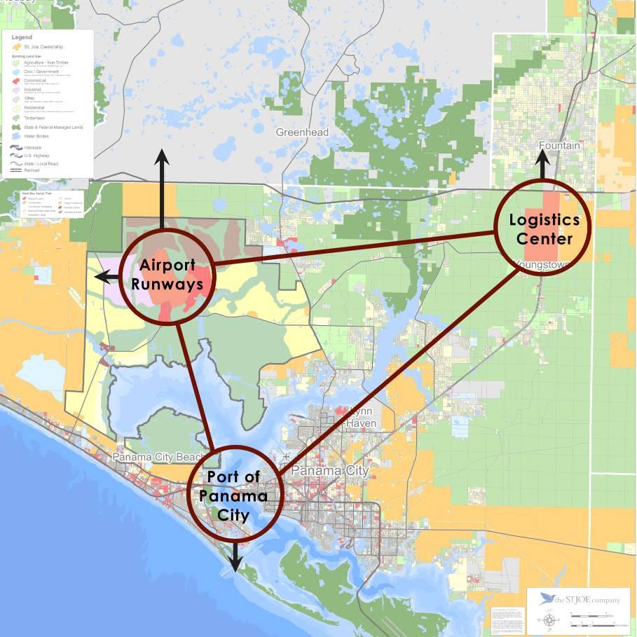 WestBay Connections Air, Land & Sea The Port of Panama City Rail and Highway links to Atlanta, Midwest and Northeast The new