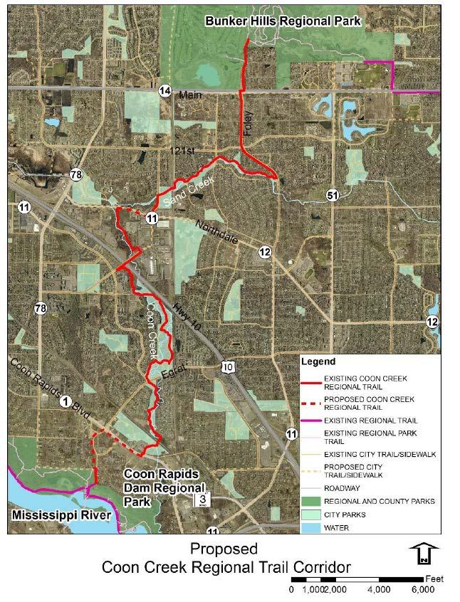 the construction of the remaining trail segments will potentially affect a total of nine parcels.