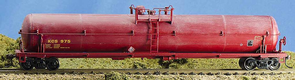 Gray. Right From Top: These three HO-scale tank cars were