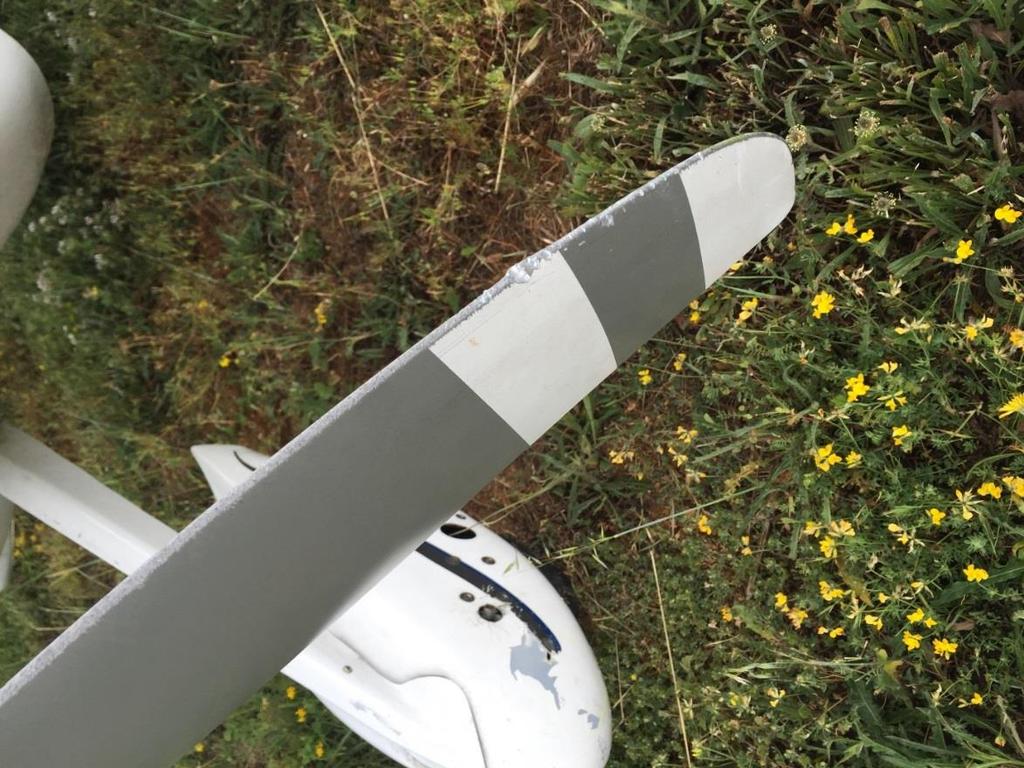 - Two propeller blades were damaged (Picture 2).