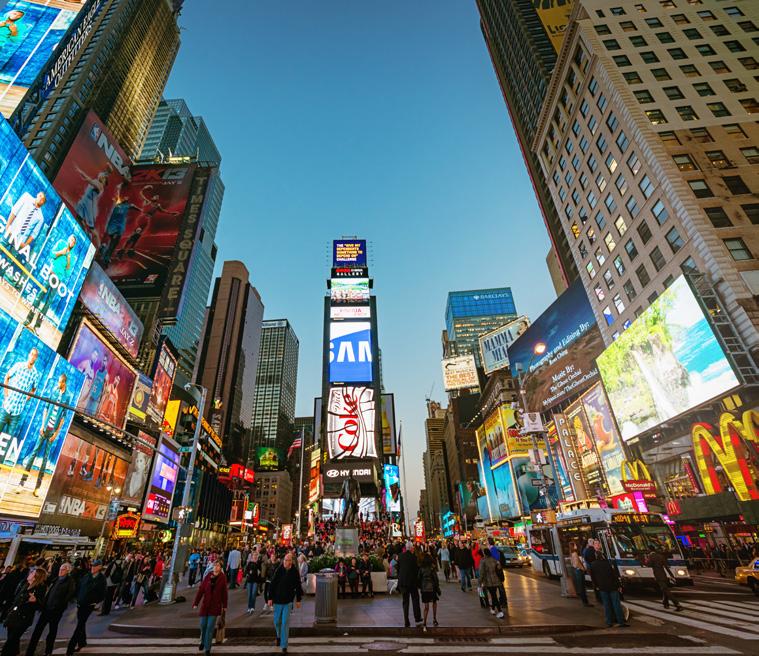 ABOUT YOUR TOURS Rockefeller Center Times Square Greenwich Village NYC ORIENTATION TOUR (SUNDAY, MAY 5, 2019 One and Three-Night Packages) New York, New York, it s a wonderful town.