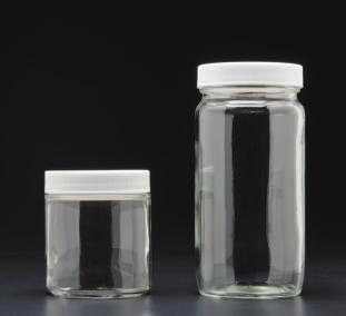 Clear Glass Straight Sided Wide Mouth Jars - Short and Tall - Ideal for use in soil, sediment and sludge sampling - Preassembled with.