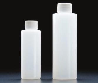 High Density Polyethylene Narrow Mouth Bottles - Preassembled with foamed polyethylene lined polypropylene closures - All HDPE bottles and jars are also available with PTFE - lined closures or