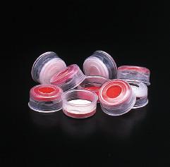 Snap Seal Vials, Patented, 12x32mm, 11mm Crimp Finish Closures Poly Crimp Seals (11mm) - Patented A crimp cap constructed of plastic that fits virtually any 12x32mm sample vial with a crimp style