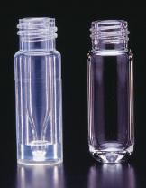 WISP Style Screw Thread, 15x45mm, 13-425mm Neck Finish Vials Designed to work in Shimadzu and Waters WISP 48 position autosamplers. Choose from clear or amber Type I borosilicate glass.