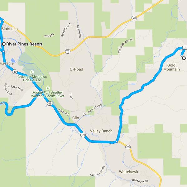 38. Turn left onto Portola McLears Rd 3.8 mi 39. Turn right onto Bear Run Destination will be on the left 0.2 mi 8.