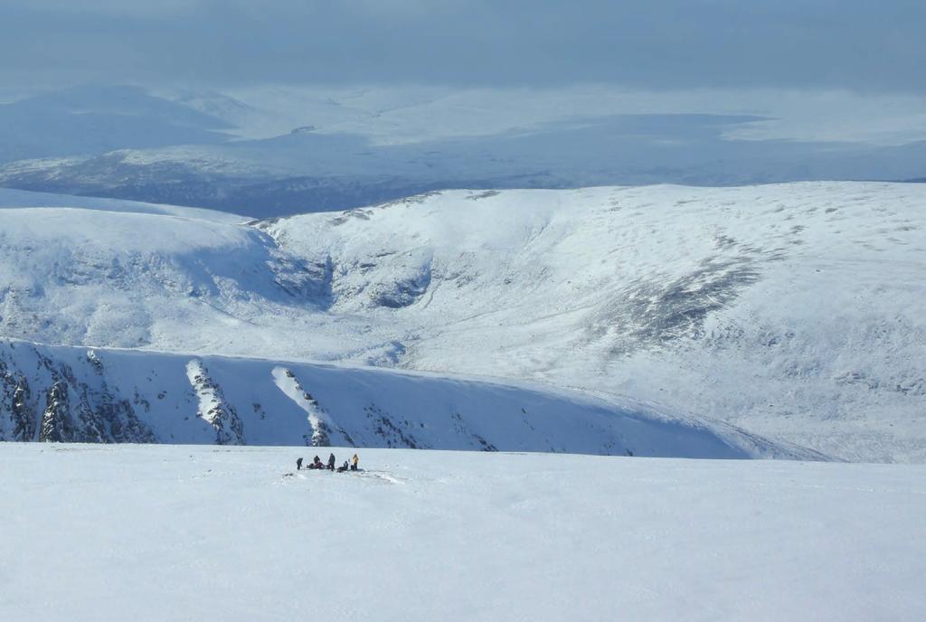 Winter in the Cairngorms National Park The granite hills of the Cairngorms were carved out during the last ice age.