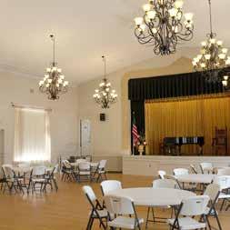 women. Their beautiful, historic clubhouse with large ballroom can accommodate up to 150 people. Audio equipment available.