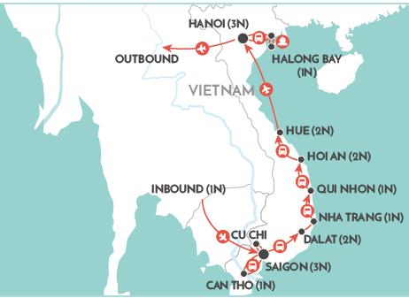Visit Cai Rang floating market Ride Dalat s steam train Unwind in stunning Nha Trang Discover the past of Qui Nhon Wander charming Hoian Marvel at